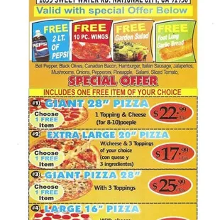 pizza specials