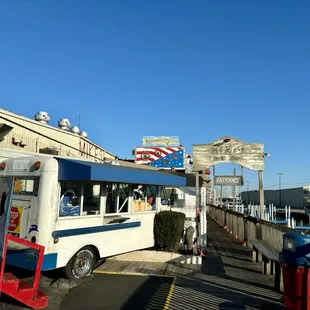Entrance to deck bar from parking lot.