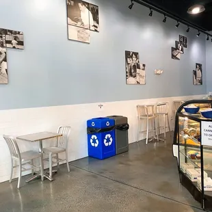 the interior of a bakery