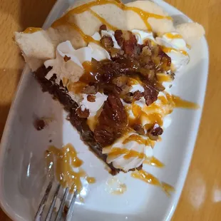 German Chocolate Pie was rich and delicious.