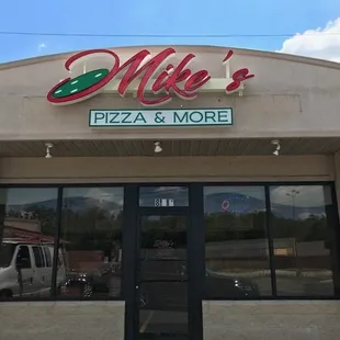 the front of the restaurant