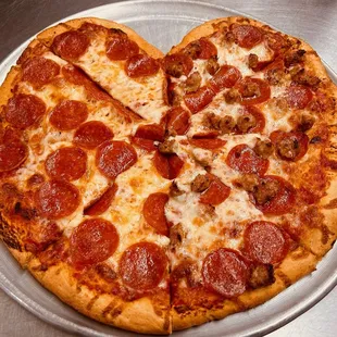 Heart Shaped pizza for Valentines Day