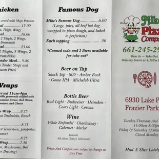 Menu 2023