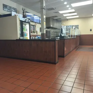 the counter area