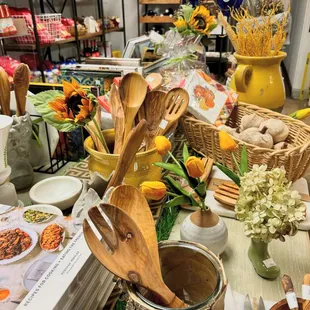 Seasonal decor and gifts at Mike&apos;s Market, inside Mike&apos;s Pizza.