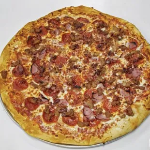 Meat lovers pizza