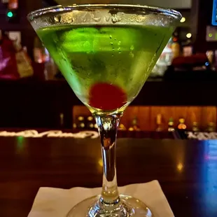 I will call this the Christmas Grinch Martini.