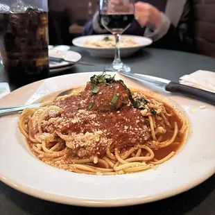 Spaghetti and meatball also very yummy