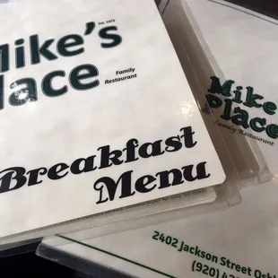 the menu