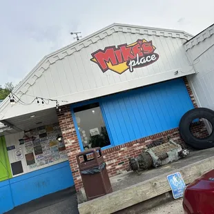 the front of the restaurant