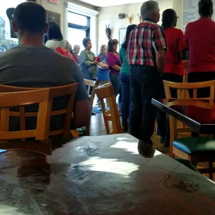 Line out the door.
