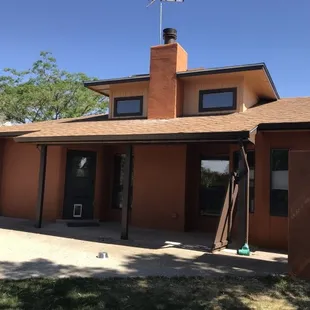 Upper/Lower sections of back of house.