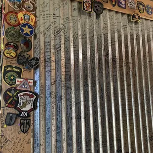 ows a collection of baseball memorabilia