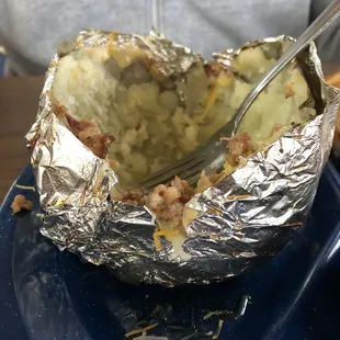 Almost a success at polishing off the whole thing. Lol