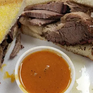 Chopped Brisket Sandwich