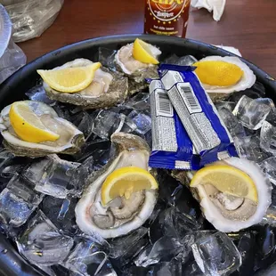 Raw oysters