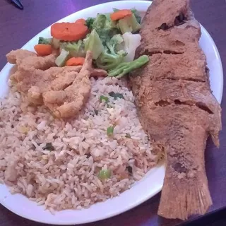 Whole Fried Red Snapper