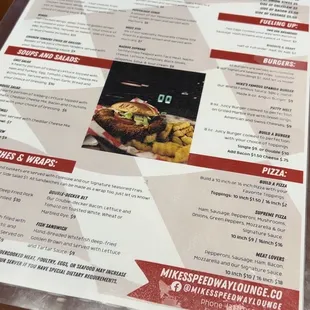 Yummy full menu!