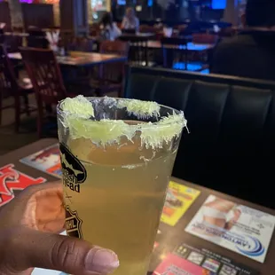 Michelob Ultra with a lime wash.