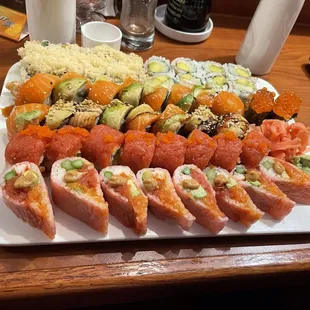 sushi and sashimi, food, sashimi, sushi