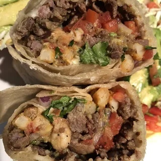 Steak N' Shrimp Cali Burrito