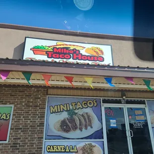 the front of the restaurant