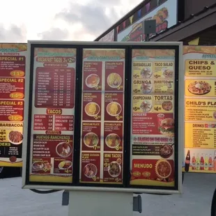 Drive Thru Menu