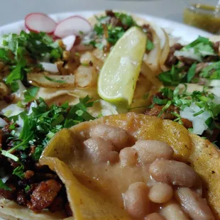 2 Asada 2 Al Pastor 1 Chicken delicious!