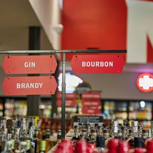 a variety of bottles