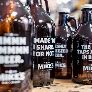 a variety of bottles