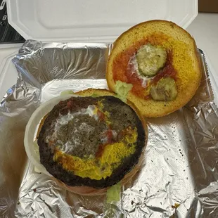 Hamburger extra well done