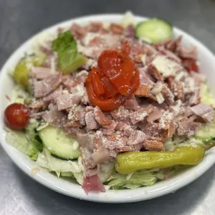 a plate of salad