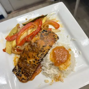 grilled fish, food