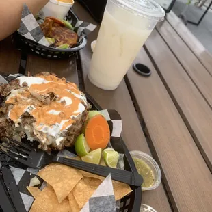 Papa Rellena and quesabirilla tacos