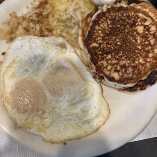 Pancakes with breakfast side