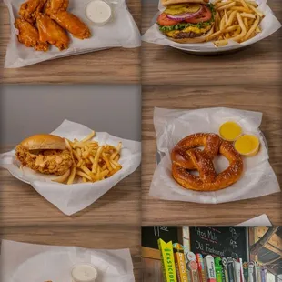 a variety of food items