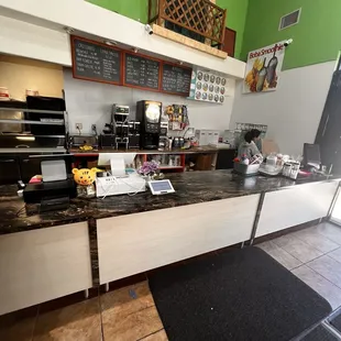 a view of the counter area