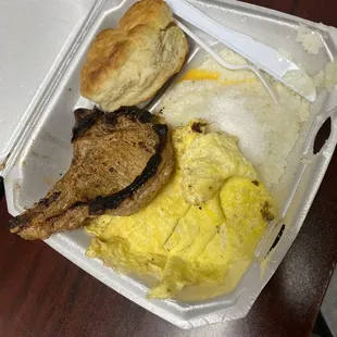 Pork Chop Breakfast