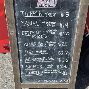 Menu (current as of 3/2023)