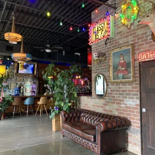 Cool decorations inside the restaurant