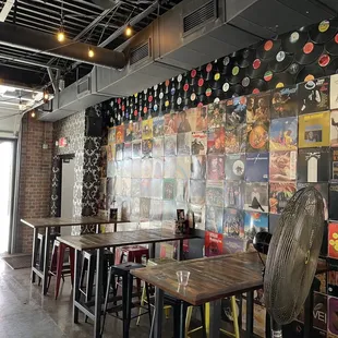 Check out the vinyl wall!