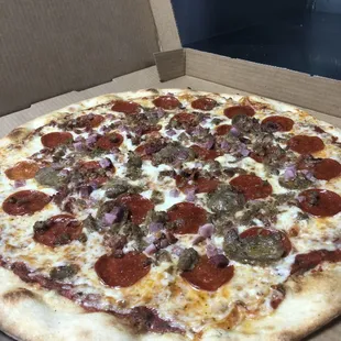 pizza, food