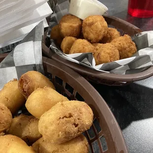 Mini corn dogs and cowboy bites