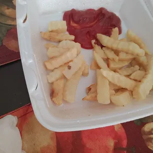 Majority was broken cold fries