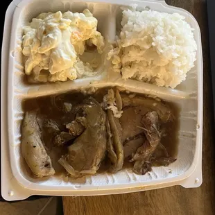 Roast pork with gravy