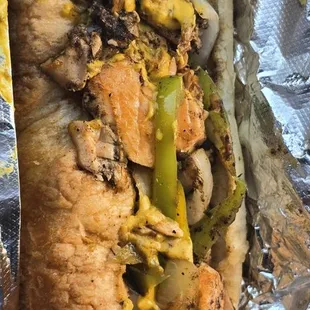 Really good Salmon Philly. Hot and fresh!