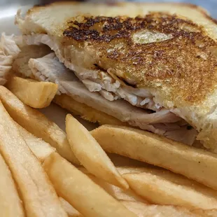 Sourdough turkey melt did not disappoint! Juicy meat and soft bread.