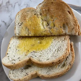 Rye toast. Homemade bread! So good!