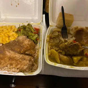 Turkey Wings Meal , Curry Chicken