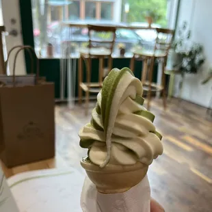 Vegan Matcha soft serve